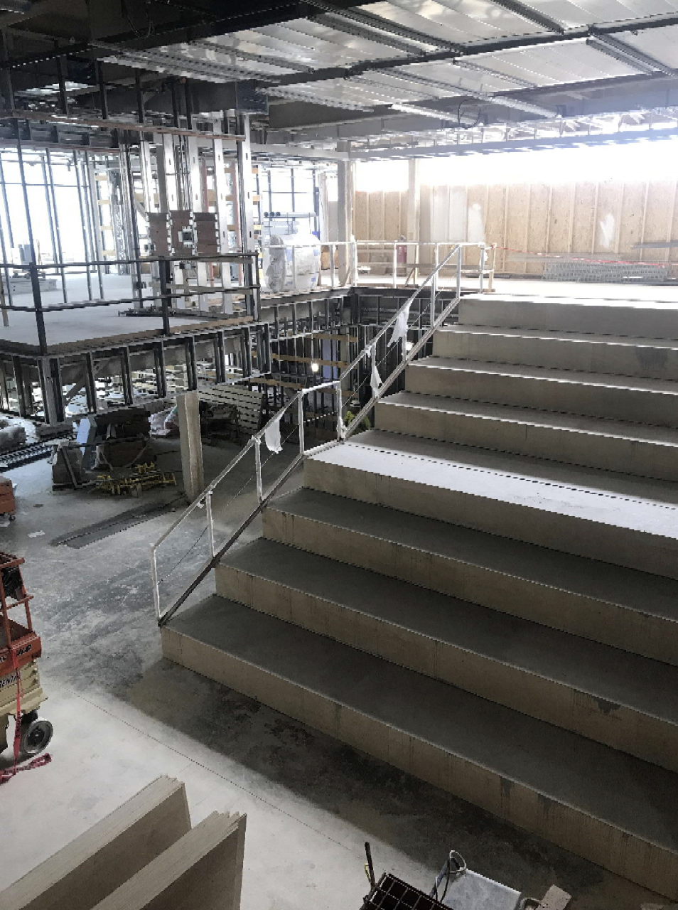 Atrium social stairs.
