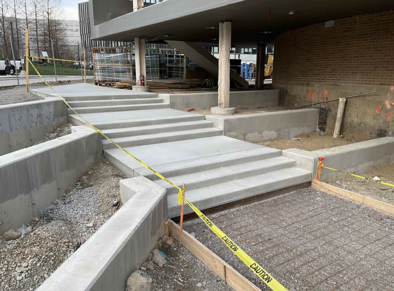 South elevation stairs.